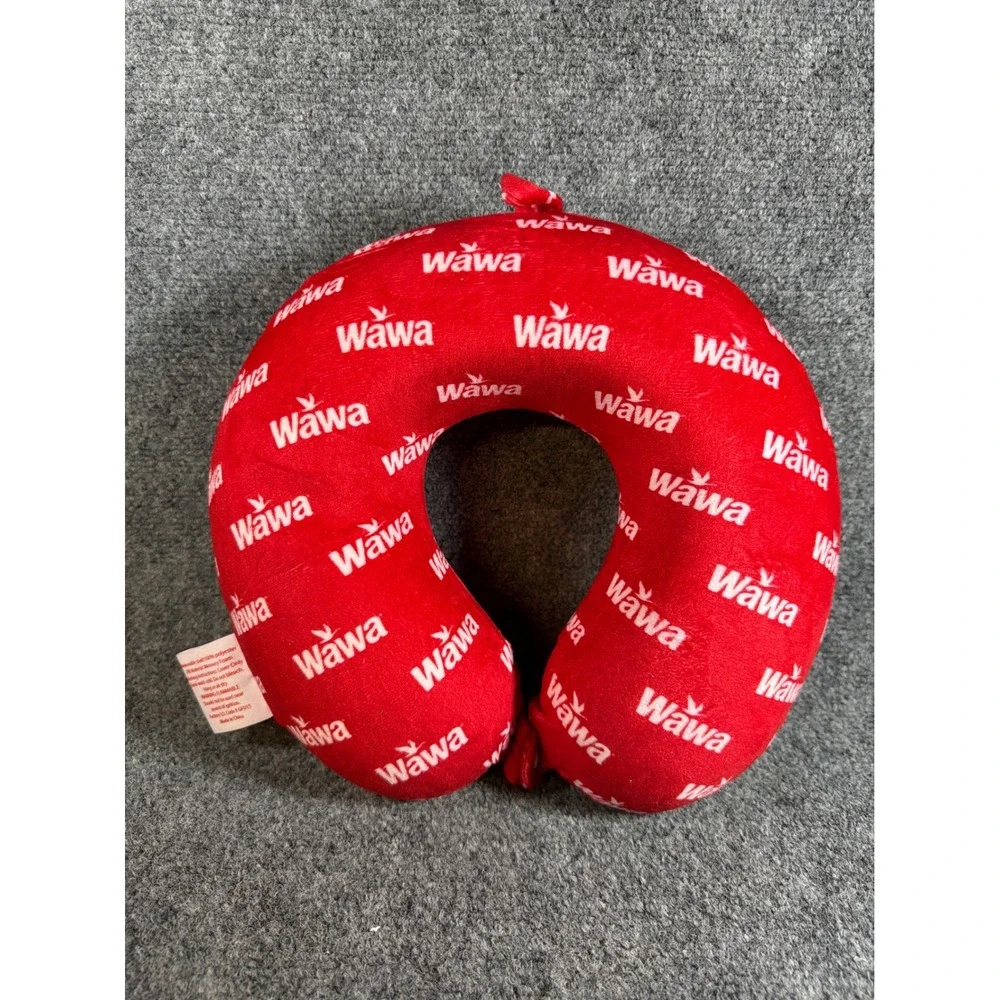 Wawa Big 6 Values Program Memory Foam Neck Travel Pillow Red Logo Print